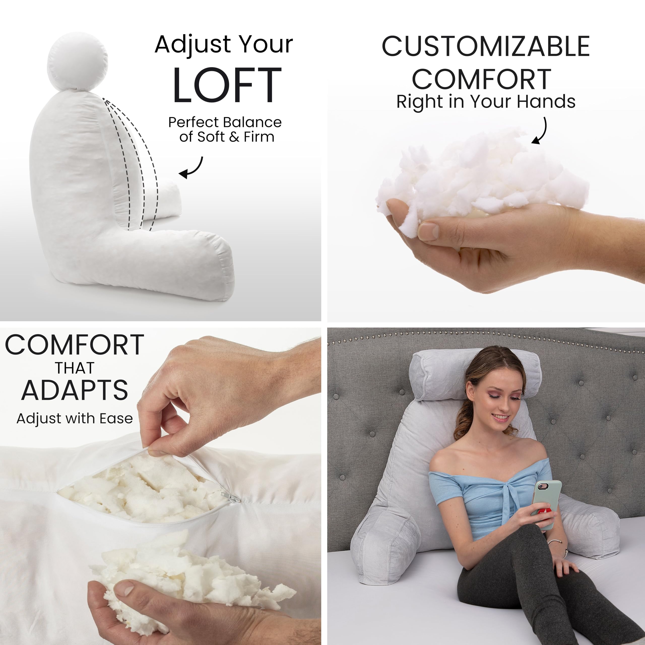 Husband Pillow gros plan texture de la housse confortable