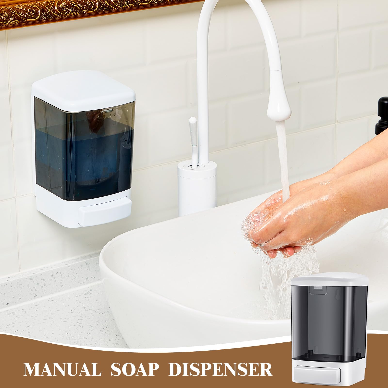 Hushee installé en cuisine, dispense savon mains proprement