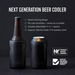 Détail acier inox 316 du Huski Beer Cooler pour durabilité et résistance à la corrosion
