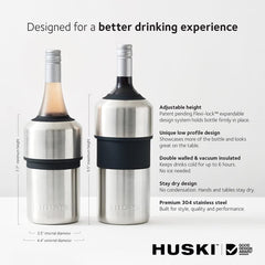 Huski comparaison d'échelle avec bouteille pour visualiser taille