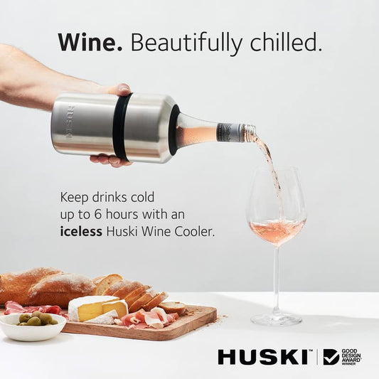 Huski profil bas moderne montre design et mise en valeur de la bouteille