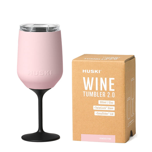 Huski tumbler face powder pink montrant le design primé et finition élégante