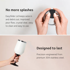 Huski tumbler sans pied posé sur table de pique-nique illustrant l’usage extérieur pratique