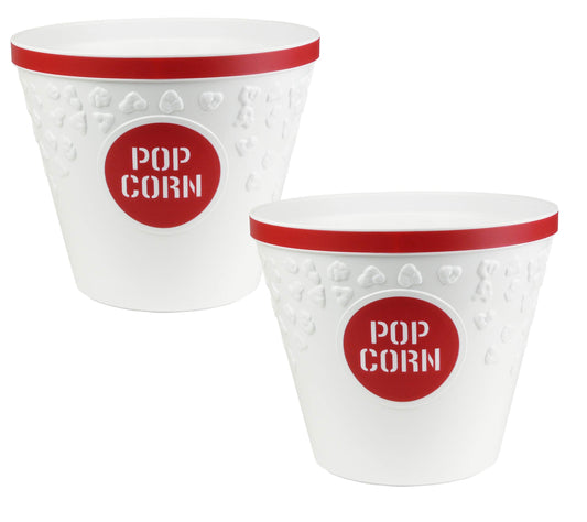 Hutzler seau popcorn face avant rouge, design rétro et grande capacité