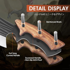 Huusk étui cuir fermé protège la lame pour transport sûr