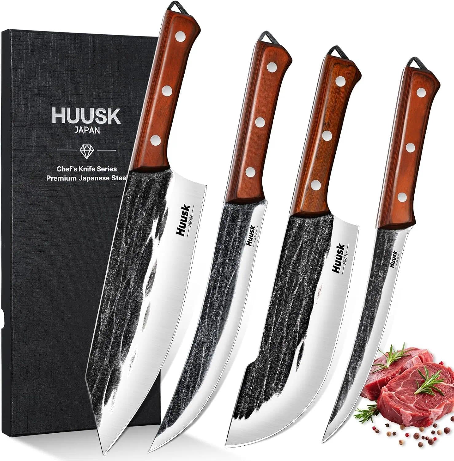Huusk face avant du coffret montrant le set complet et finition premium