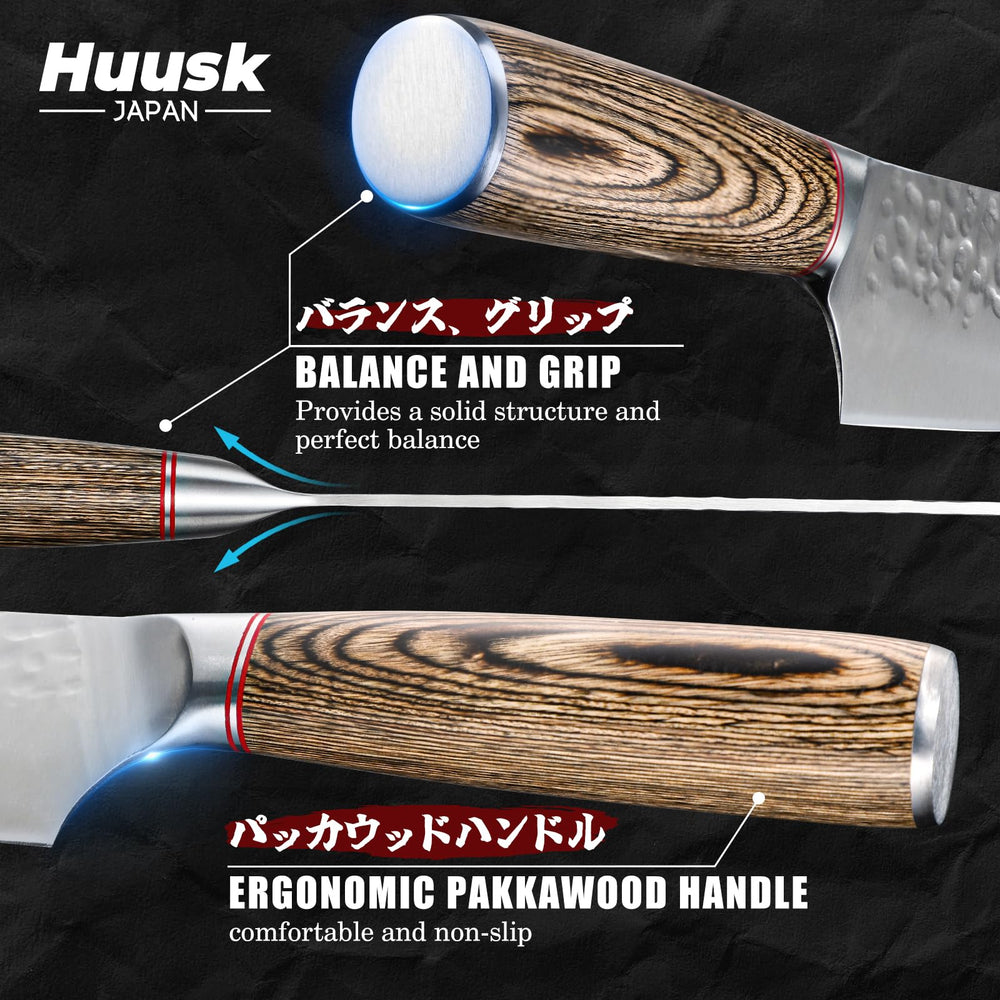 Huusk poignée en pakkawood ergonomique confort et contrôle