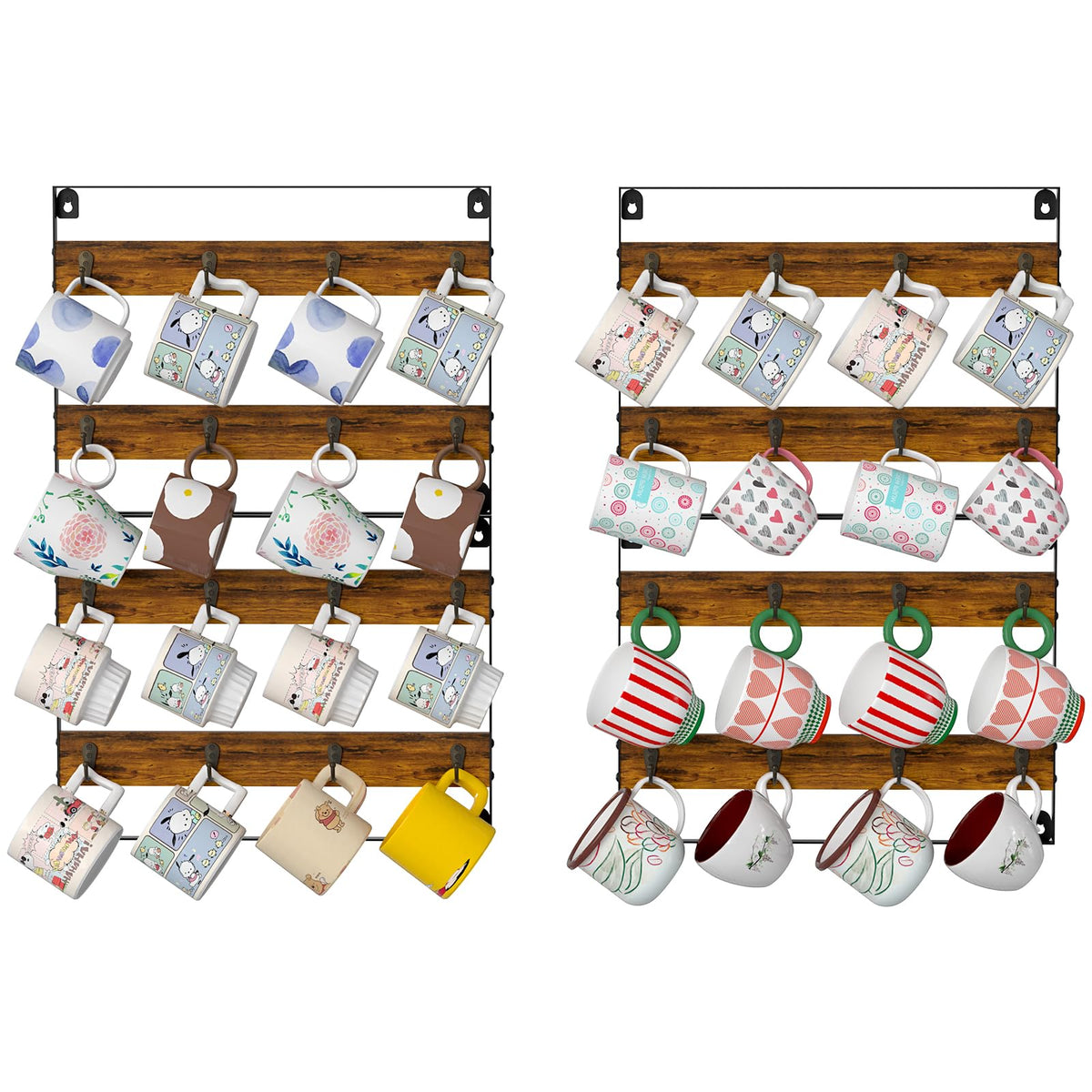 Huxitocan vue frontale du porte-tasses montrant organisation pratique
