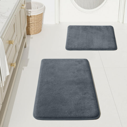 HUXMEYSON tapis face avant gris montrant finition velours et confort