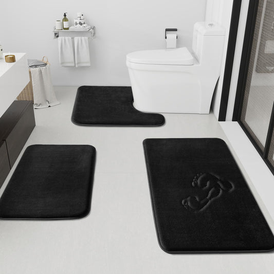 HUXMEYSON tapis devant douche en velours pour confort immédiat