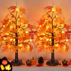 Huyamap arbre érable 24 pouces face pour centre de table chaleureux