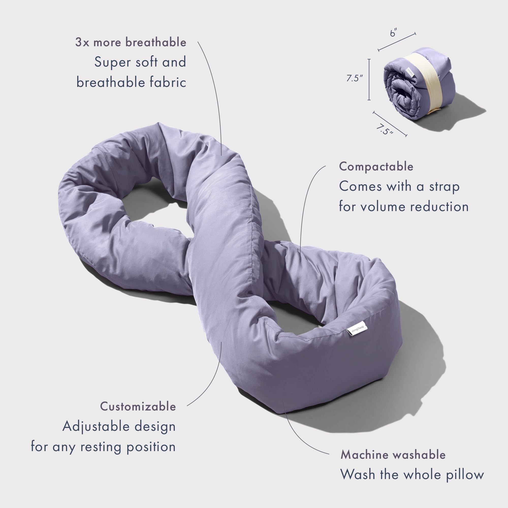 Huzi coussin utilisé en avion pour un soutien de nuque stable et modulable