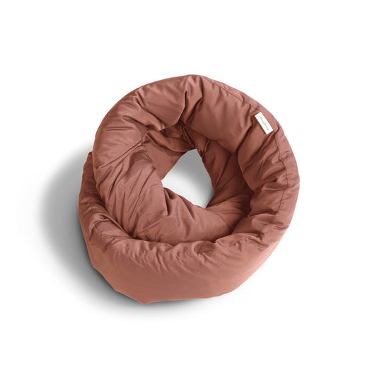 Huzi Infinity Pillow vue avant terracotta, maintien 360° confortable