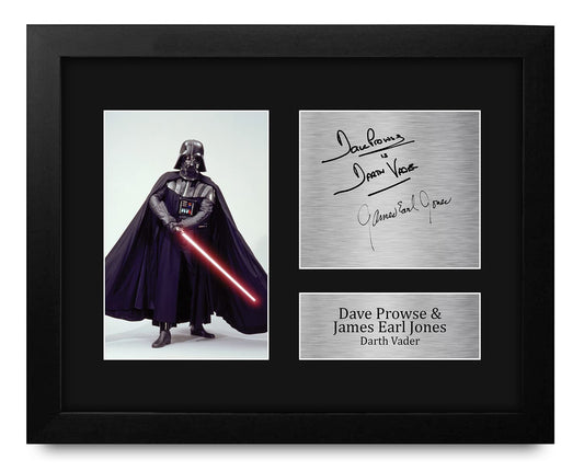 HWC Trading vue avant du cadre montrant Dave Prowse et James Earl Jones, parfait pour fans