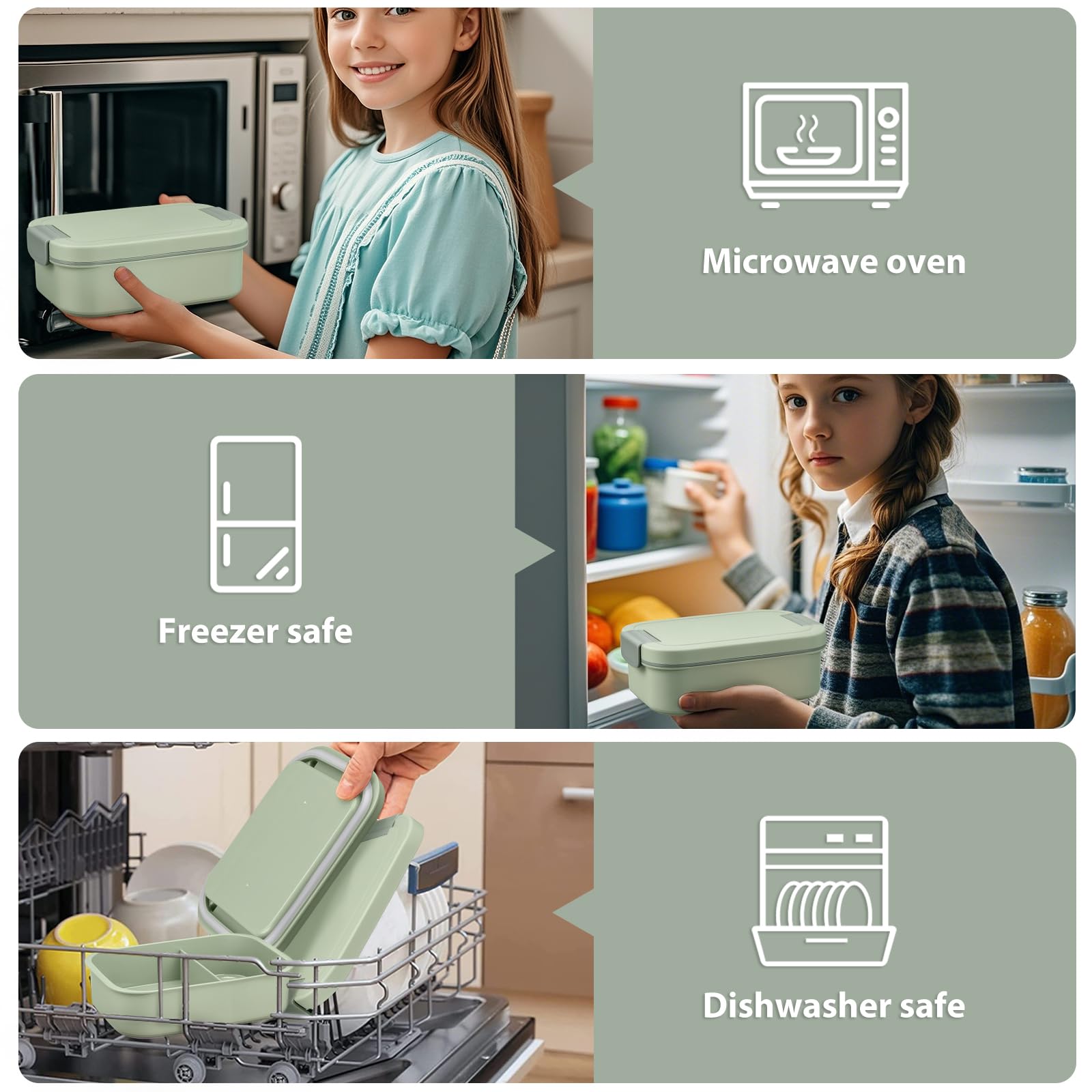 HWONMTE ensemble complet posé sur table prêt à emporter pour repas complets