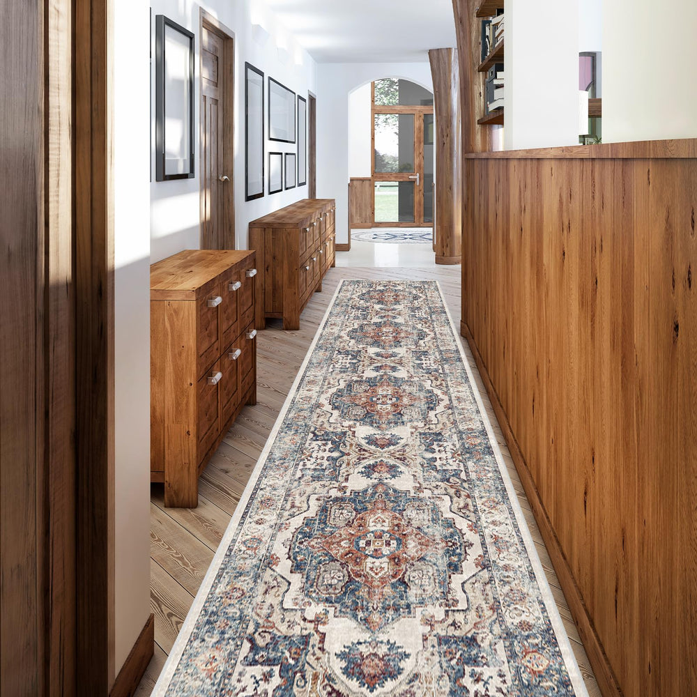 HY HAO YUN LAI vue frontale du tapis couloir brique montrant le motif et la teinte chaleureuse