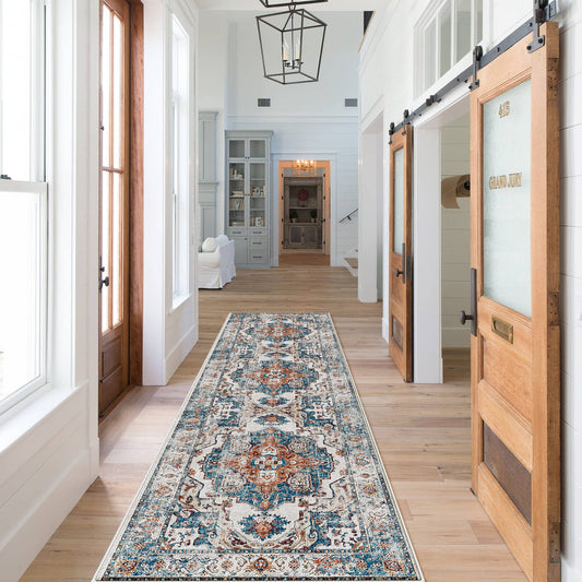 HY HAO YUN LAI vue avant du tapis couloir montrant le motif brick et l'esthétique