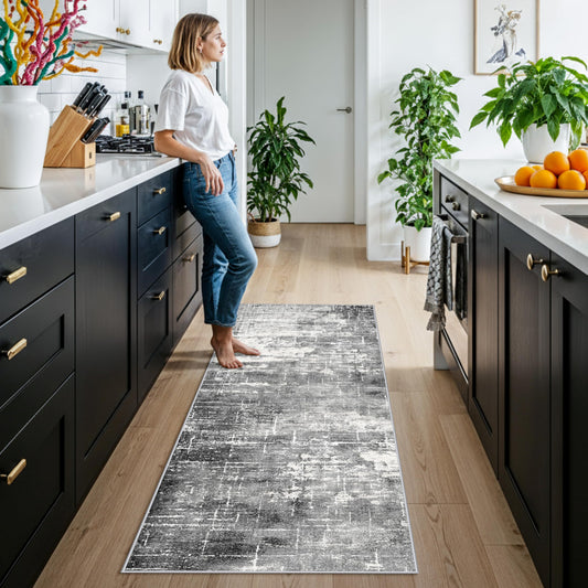 HY HAO YUN LAI tapis devanture noir gris protége le sol et embellit l'entrée