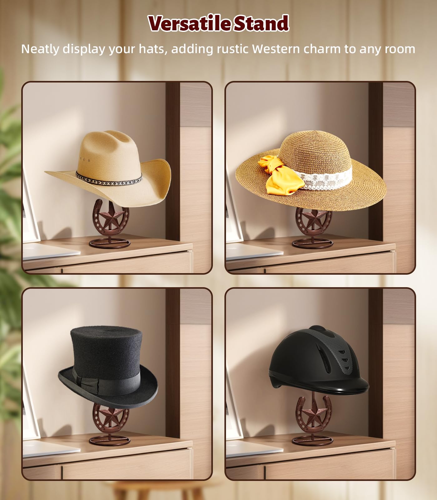 HYDERMUS support avec chapeau sur bureau pour organisation pratique