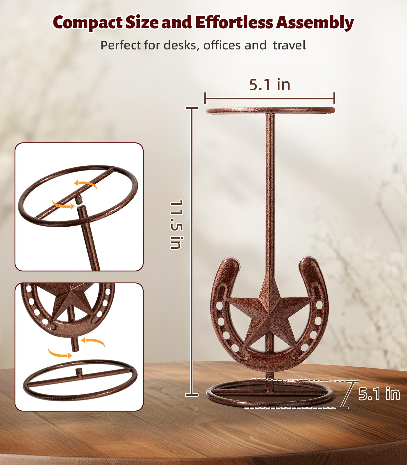 HYDERMUS finition bronze rouge proche montrant résistance et patine