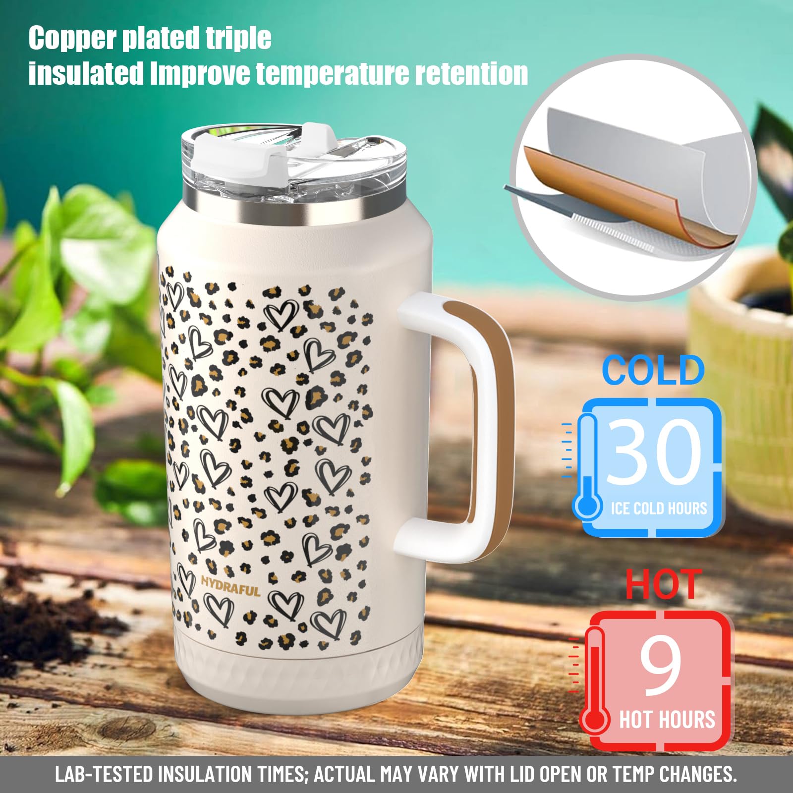 Hydraful large goulot acceptant gros glaçons et fruits frais