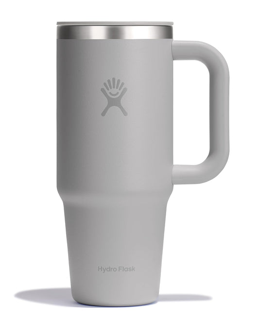 Hydro Flask gobelet vue avant montrant design et couleur Birch Gray, idéal au quotidien