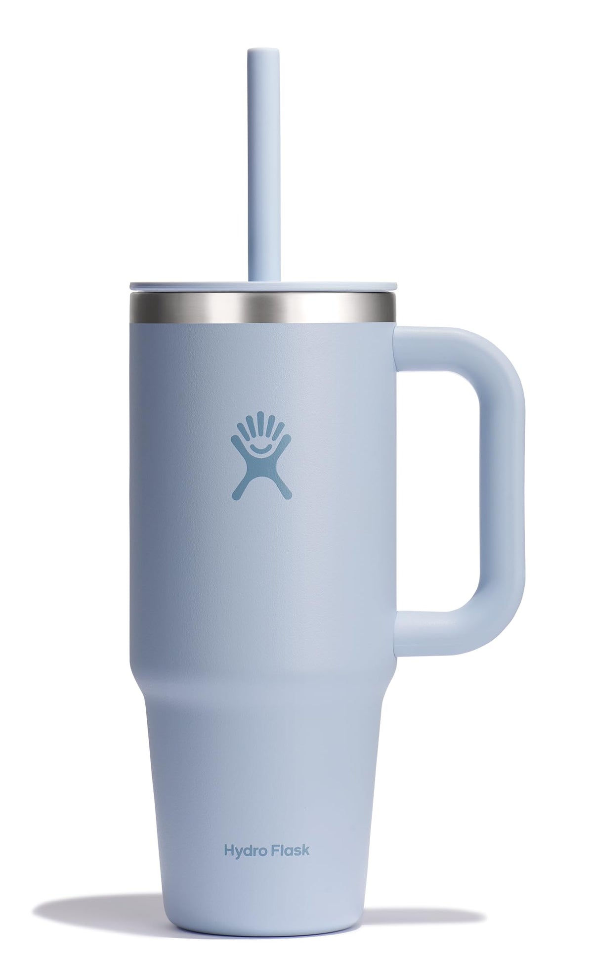 Hydro Flask gobelet face avant surf blue montrant finition monochrome et tenue pratique