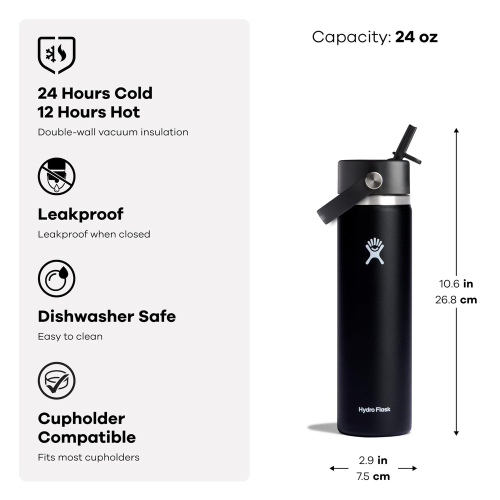 Hydro Flask bouteille ouverte avec glaçons, remplissage et nettoyage faciles