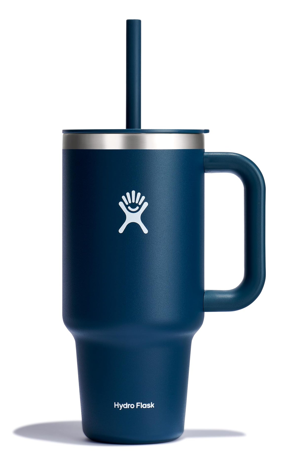 Hydro Flask gobelet indigo face avant montrant design et couleur, pratique au quotidien