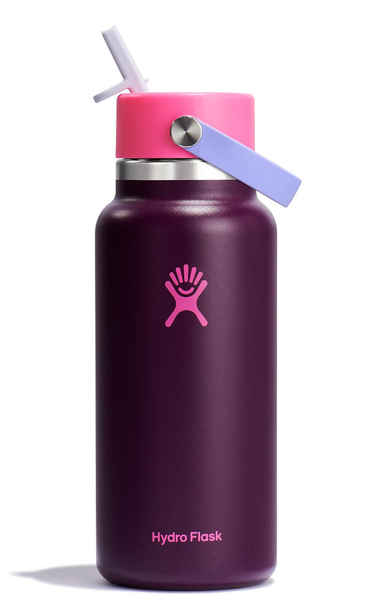 Hydro Flask face avant montrant la couleur Sugarplum et isolation durable