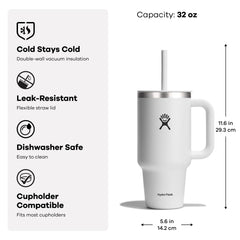 Hydro Flask anse ergonomiquetenue manuelle offrant prise sûre et transport confortable