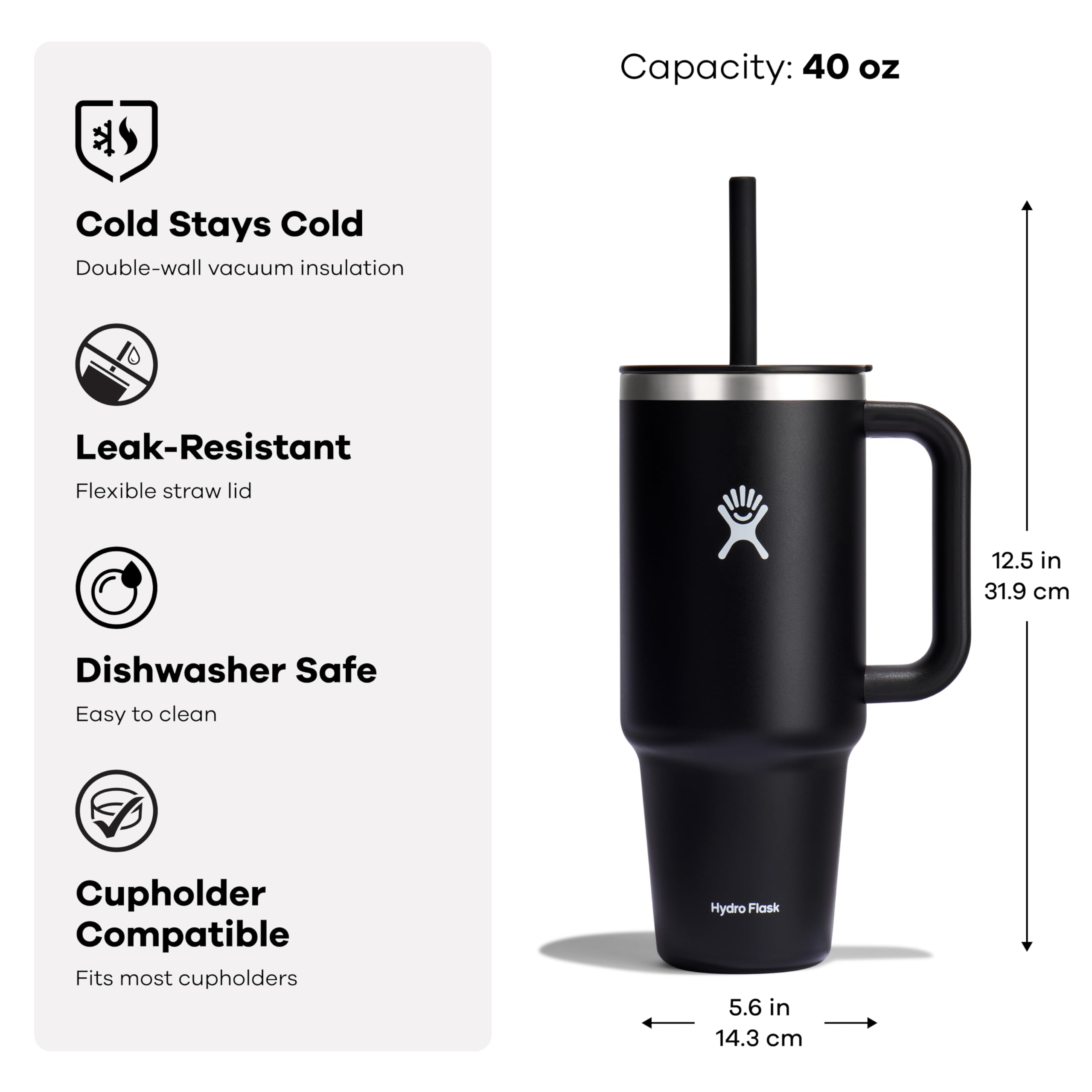 Hydro Flask détail du logo monocouleur pour style coordonné