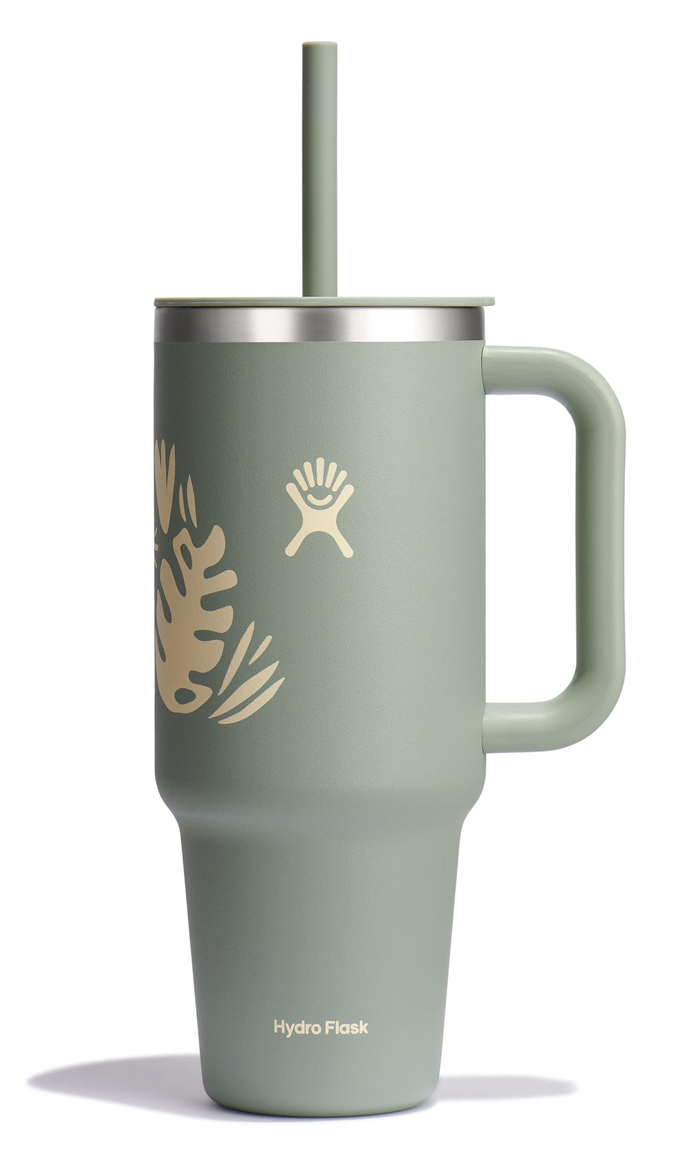 Hydro Flask face montrant la grande capacité et design Botanical Bliss