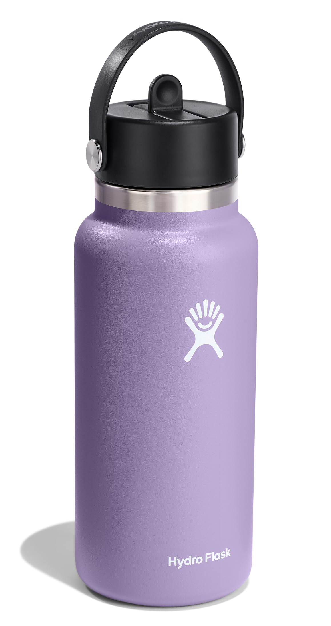 Hydro Flask bouchon Flex Straw en gros plan, étanchéité et ouverture facile