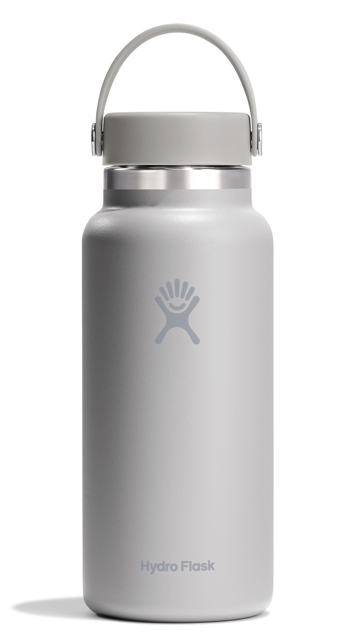 Hydro Flask bouteille Birch Gray face avant montrant design et maintien