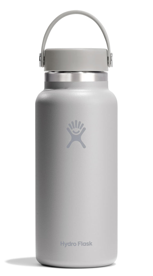 Hydro Flask bouteille Birch Gray face avant montrant design et maintien