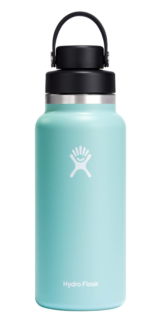 Hydro Flask montrant le large goulot et l'isolation, maintien du froid toute la journée