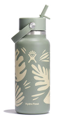 Hydro Flask vue avant de la bouteille 32 oz Botanical Bliss pour une hydratation durable