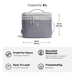 Hydro Flask comparaison taille main illustre capacité 5 litres pratique