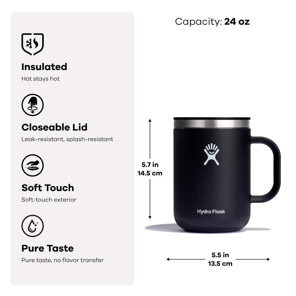 Hydro Flask comparaison de taille à côté d'un objet pour échelle pratique