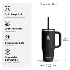 Hydro Flask couvercle press-in avec paille flexible pour boire sans éclaboussures