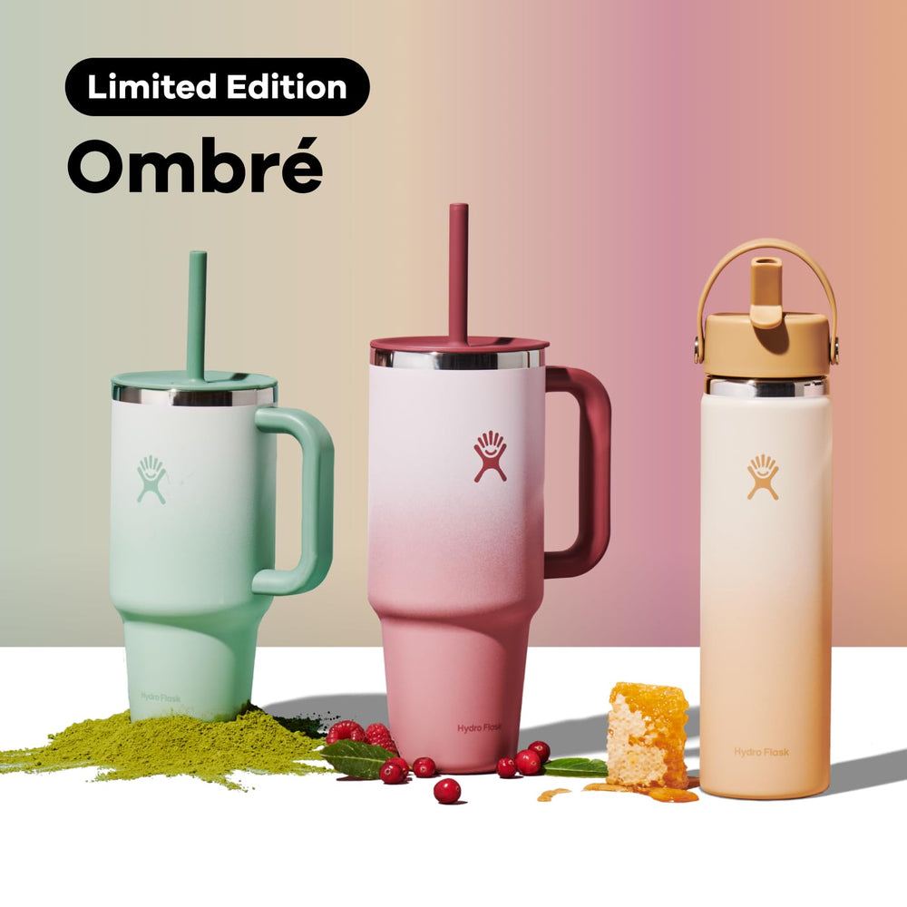 Hydro Flask couvercle Press-In et paille illustrant usage pratique
