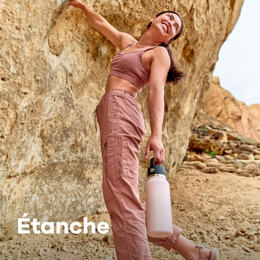 Hydro Flask bouchon Flex en gros plan montrant poignée pratique
