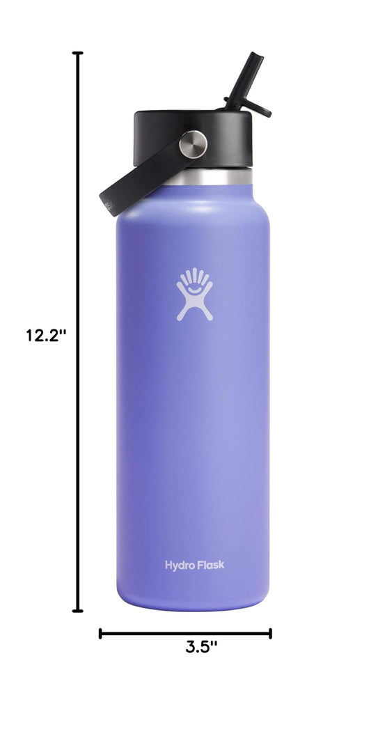 Hydro Flask détail bouchon paille Flex Straw illustrant fermeture anti-fuite pratique