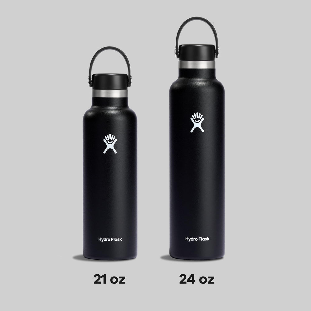 Hydro Flask finition noire résistante conserve couleur et texture