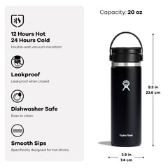 Hydro Flask en contexte café portable montrant transport sûr et goût préservé