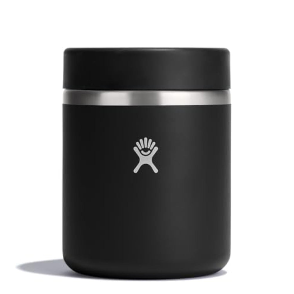Hydro Flask food jar face avant noir montrant design robuste et transport facile