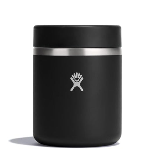 Hydro Flask food jar face avant noir montrant design robuste et transport facile