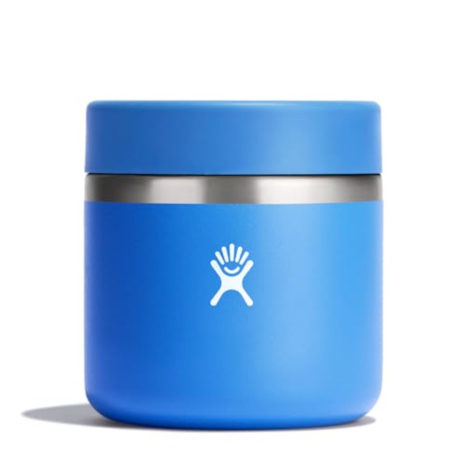 Hydro Flask face avant montrant la teinte Cascade Blue et la portabilité