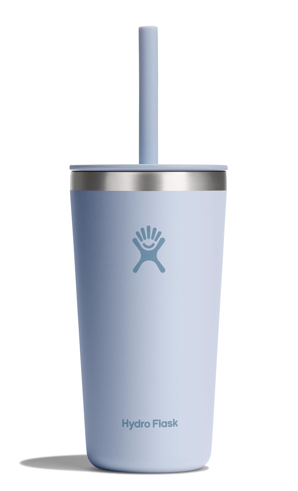 Hydro Flask face avant du gobelet surf montrant la finition et logo, maintien du froid